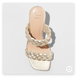 Women’s A New Day braided mule gold size 9 new without tags